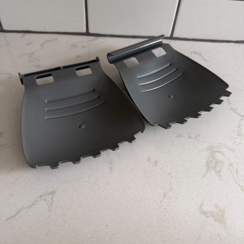 Pampered Chef Salad Chopper Tongs Replacement Parts Dark Gray Plastic Set of 2
